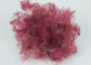 Nonwoven Kumaş İçin Katı Koyu Kırmızı PSF Polyester Zımba Fiber 12D * 64mm